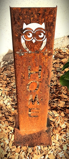 Schild klein, Home Eule