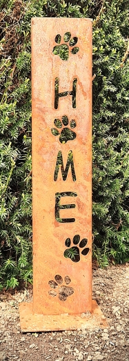 Schild klein, Home O= Pfoten mit Pfoten