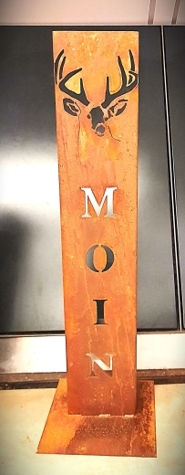 Schild Moin Hirschkopf Filigran