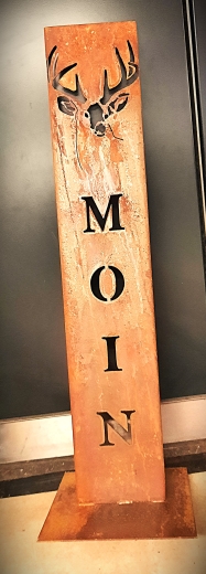 Schild Moin Hirschkopf Filigran