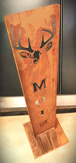 Schild Moin Hirschkopf Filigran