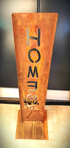 Schild Home Rose am Stiel