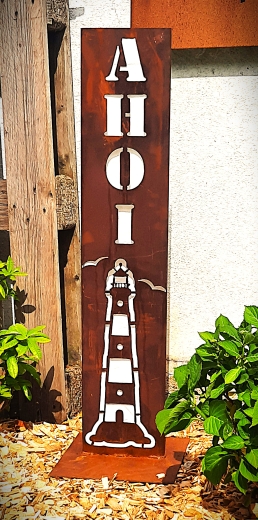 Schild Ahoi Leuchtturm ( klassiker )