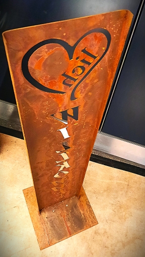 Schild Herz- Lich- Willkommen