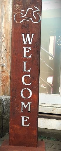 Schild Welcome Motorrad ( verspielt )