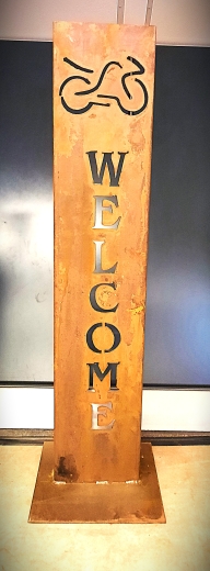 Schild Welcome Motorrad ( verspielt )