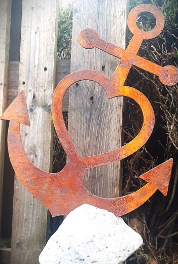 Anker, Glaube, Liebe, Hoffnung ( Astra-Anker) XL auf Stein