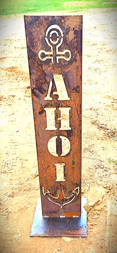 Schild Ahoi im Anker