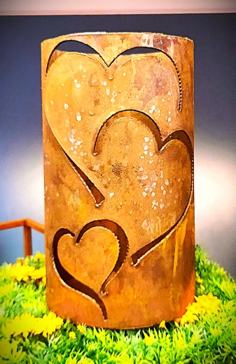 Windlicht 3er Herz, einfach