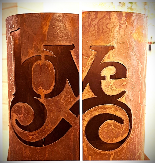 Windlicht Love -schnörkel-