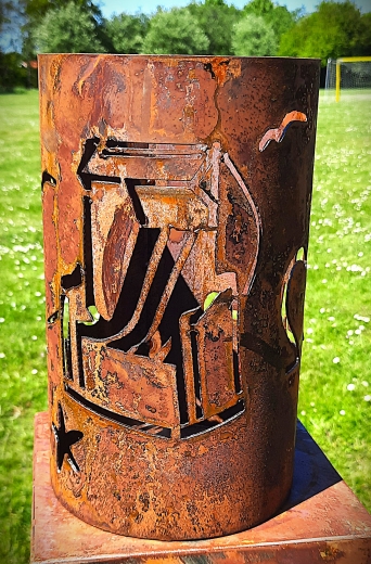 Windlicht Herzlinie-Standkorb