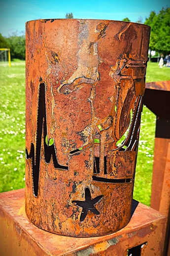 Windlicht Herzlinie-Standkorb