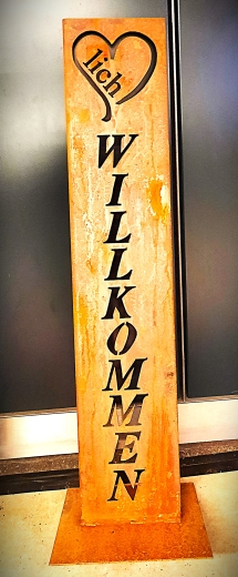 Schild Herz- ( Lich ) Willkommen