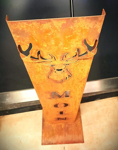 Schild Moin Hirschkopf 3D