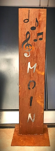 Schild Moin (verzerrt ) Note