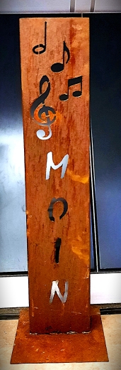 Schild Moin (verzerrt ) Note