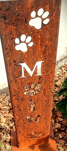 Schild Moin, O= Pfote, Pfoten