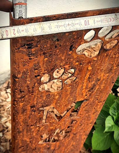 Schild Moin, O= Pfote, Pfoten