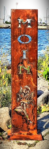 Schild Moin Rose am Stiel