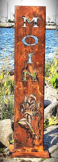 Schild Moin Rose am Stiel