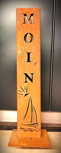 Schild Moin Segelboot