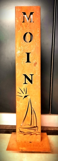 Schild Moin Segelboot