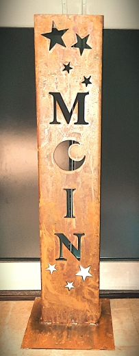 Schild Moin O= Mond mit Sternen