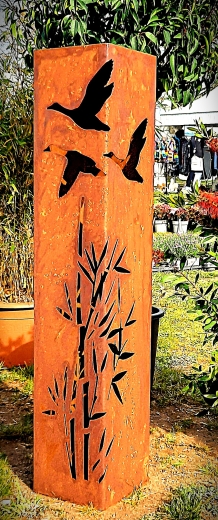 Säule Gräser Fluggänse