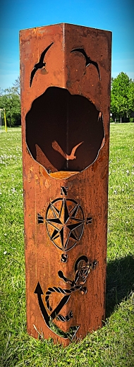 Anker Tau, Windrose, Möwen, Öffnung