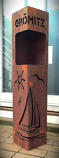 Säule Segelschiff, Sonne , Grömitz, Öffnung