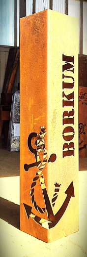 Säule, Insel- Borkum, Anker Tau