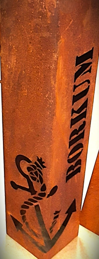 Säule, Insel- Borkum, Anker Tau