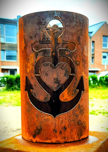 Windlicht Anker, Glaube, Liebe, Hoffnung ( Astraanker)