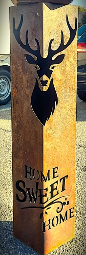 Säule Home Sweet Home Hirsch ,,Grob,,