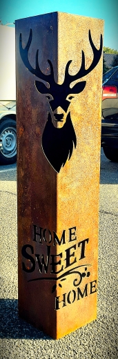 Säule Home Sweet Home Hirsch ,,Grob,,