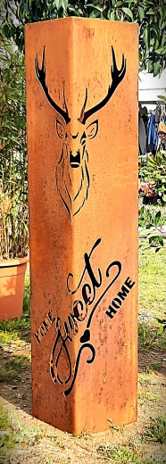 Säule Home Sweet Home Hirsch, elegant