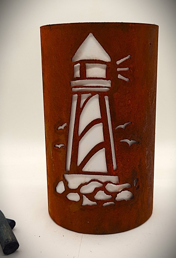 Windlicht Leuchtturm auf Fels