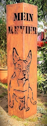 Säule Mein Revier Französische Bulldogge