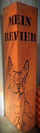 Säule Mein Revier Französische Bulldogge