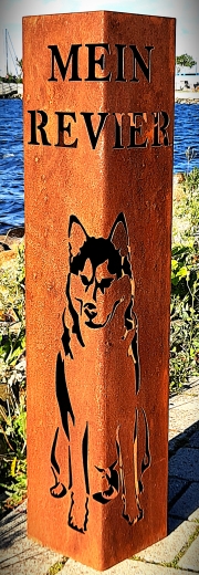 Säule Mein Revier Husky
