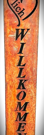 Säule Herz- Lich Willkommen