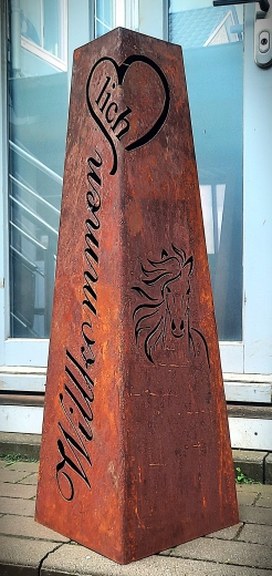 Pyramide Herz- Lich Willkommen Pferdekopf