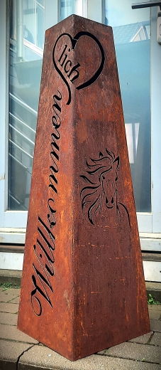 Pyramide Herz- Lich Willkommen Pferdekopf