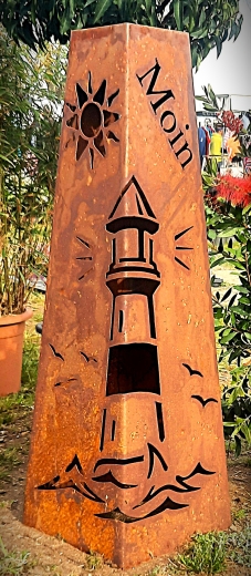 Pyramide Leuchtturm, Welle, Moin, Sonne