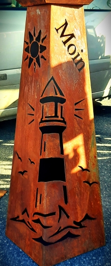 Pyramide Leuchtturm, Welle, Moin, Sonne