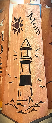 Pyramide Leuchtturm, Welle, Moin, Sonne