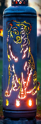 Feuerstelle Australian Shepherd Hund