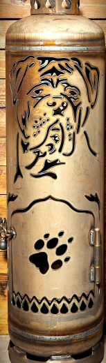 Feuerstelle Bordeux Dogge Hund