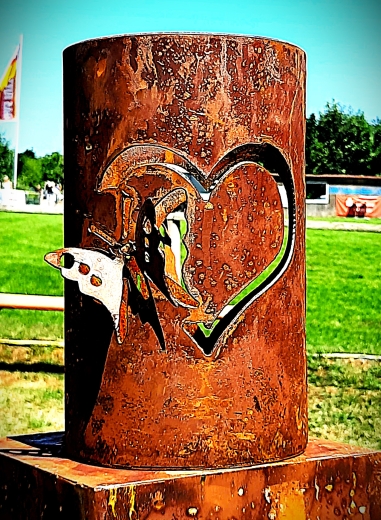 Windlicht Schmetterling 3D im Herz