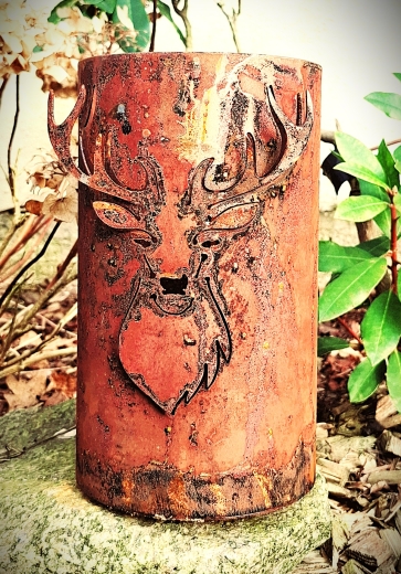 Windlicht Hirschkopf 3D Geweih